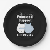 Emotionale Hilfe Coworker Funny Zitat Pappteller (Vorderseite)