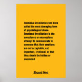 Emotionale Invalidierung wurde gerufen ... Poster (Vorne)