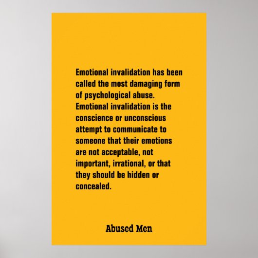 Emotionale Invalidierung wurde gerufen ... Poster (Vorne)