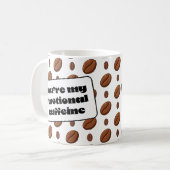 Emotionale Koffein-Kaffeebohnen-Dekoration Kaffeetasse (Vorderseite Links)