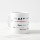 Emotionale Krabben launisch Kaffeetasse (Vorderseite Links)