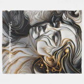 "Emotionale Kunstformen" Fleecedecke (Vorderseite (Horizontal))