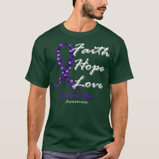 Emotionale Missbrauchsbewusstsein Glaube Hoffnung T-Shirt