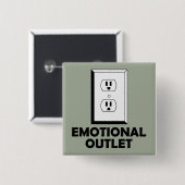 Emotionale Outlet Funny Button Abzeichen Button (Vorne & Hinten)