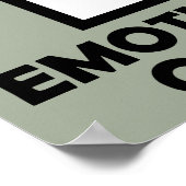 Emotionale Outlet Funny Poster-Zeichen Poster (Ecke)