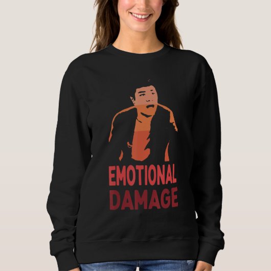 Emotionale Schäden Meme asiatische Typ Retro hoffe Sweatshirt (Vorderseite)
