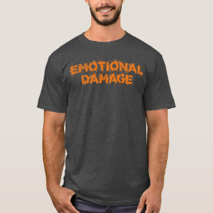 Emotionale Schäden Vintage Orange Text T-Shirt