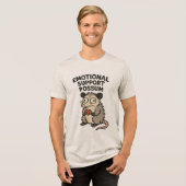 Emotionale Stützpossummasche Tri-Blend Shirt (Vorderseite voll)