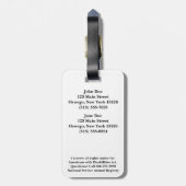 Emotionale Stütztieridentifizierungs-Gepäck Ta Gepäckanhänger (Rückseite vertikal)