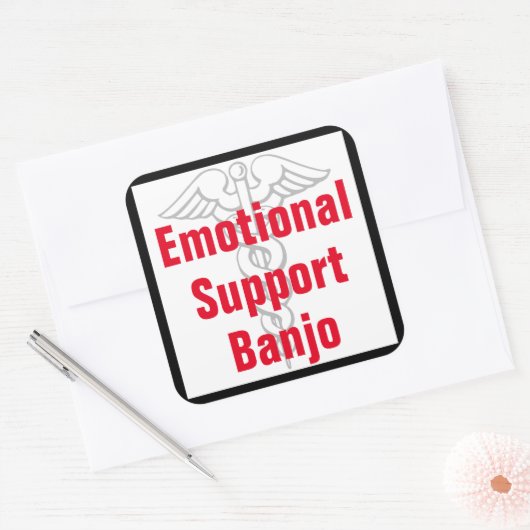 Emotionale Unterstützung Banjo - Funny Sticker (Umschlag)