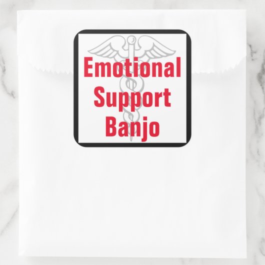Emotionale Unterstützung Banjo - Funny Sticker (Tasche)