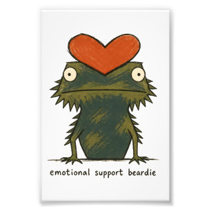 Emotionale Unterstützung Beardie Bartagame Kunst Fotodruck