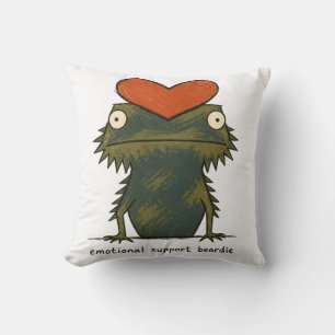 Emotionale Unterstützung Beardie Bartagame Kunst Kissen