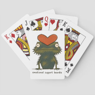 Emotionale Unterstützung Beardie Bartagame Kunst Spielkarten