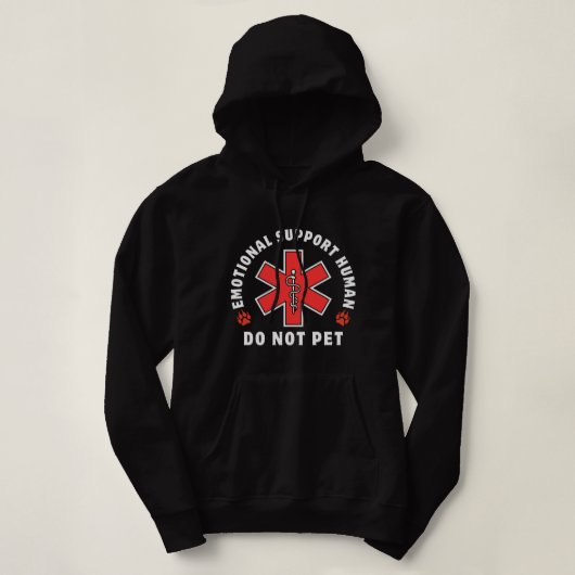 Emotionale Unterstützung des Menschen Hoodie (Design vorne)