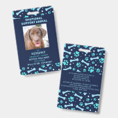 Emotionale Unterstützung Foto-ID des Tierdienstes Ausweis (Vorder- & Rückseite)