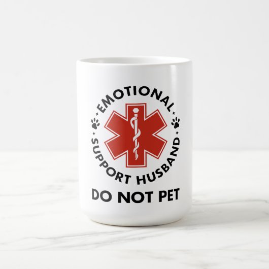 Emotionale Unterstützung für Ehemann nicht Haustie Kaffeetasse (Mittel)