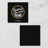 Emotionale Unterstützung Getränke Frische Pasta ma Quadratische Visitenkarte (Vorne/Hinten)