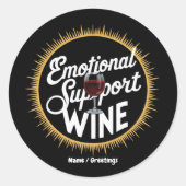 Emotionale Unterstützung Getränke Frische Pasta ma Runder Aufkleber (Vorderseite)