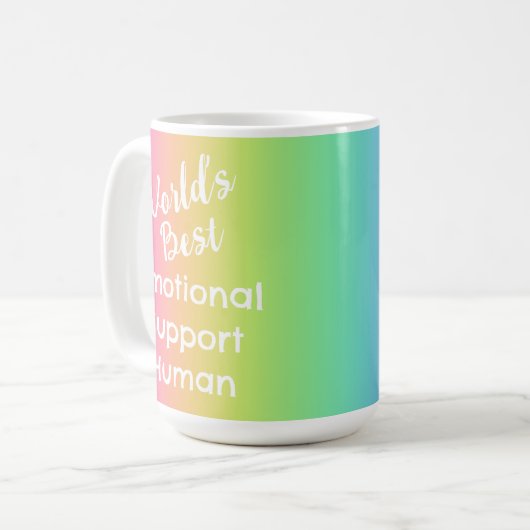 Emotionale Unterstützung Human Award Rainbow Kaffeetasse (Vorderseite Links)