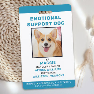 Emotionale Unterstützung Hund-ID Personalisiertes  Ausweis