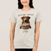 Emotionale Unterstützung Kaffee lustig Psychische Tri-Blend Shirt (Vorderseite)