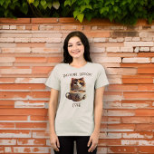 Emotionale Unterstützung Kaffee Niedlich Cat Menta Tri-Blend Shirt