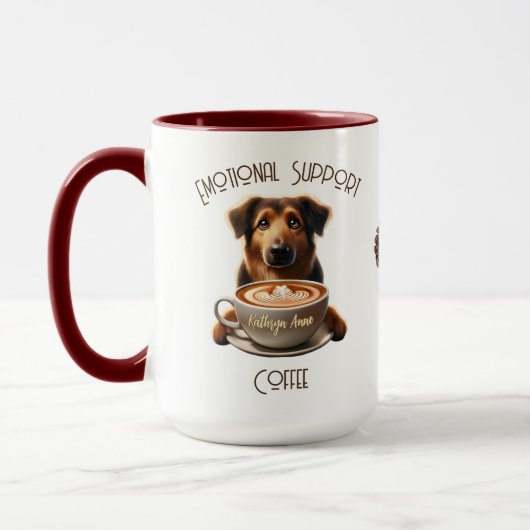 Emotionale Unterstützung Kaffee Niedlich Hunde psy Tasse (Links)