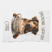 Emotionale Unterstützung Kaffee Niedliche psychisc Geschirrtuch (Horizontal)