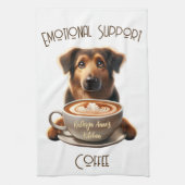 Emotionale Unterstützung Kaffee Niedliche psychisc Geschirrtuch (Vertikal)