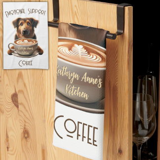 Emotionale Unterstützung Kaffee Niedliche psychisc Geschirrtuch