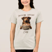 Emotionale Unterstützung Kaffee Niedliche psychisc Tri-Blend Shirt (Vorderseite)