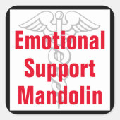 Emotionale Unterstützung Mandolin - Funny Sticker (Vorderseite)