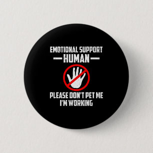 Emotionale-Unterstützung Mensch Halloween-Kostüm N Button