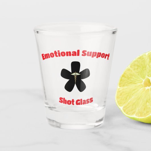 Emotionale Unterstützung Schnapsglas (Vorderseite)