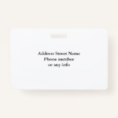 Emotionale Unterstützung Tier ESA ID Foto Abzeiche Ausweis (Rückseite)