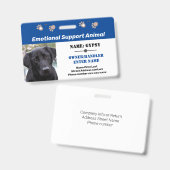 Emotionale Unterstützung Tier-ID-1-Foto-Option Ausweis (Front & Back)