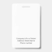 Emotionale Unterstützung Tier-ID 1-Foto Option Ausweis (Rückseite)