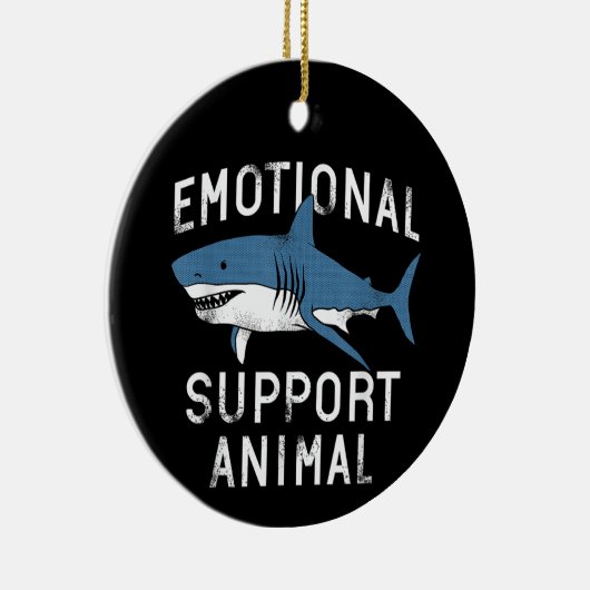 Emotionale Unterstützung Tierfreude Beängstigender Keramik Ornament (Rechts)