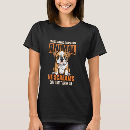 Emotionale Unterstützung Tierische Mops Vater Mama T-Shirt (Vorderseite)
