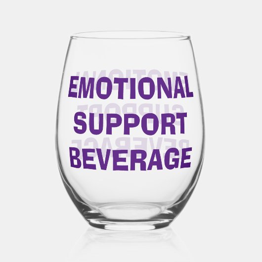 Emotionale Unterstützung Trinkbehälter-Set Weinglas Ohne Stiel (Rückseite)