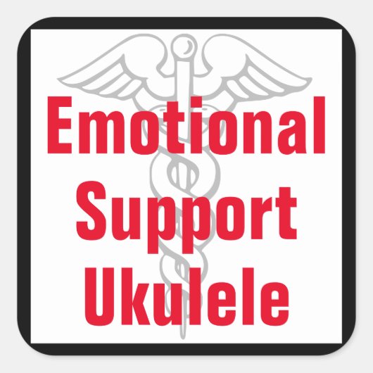 Emotionale Unterstützung Ukulele - Funny Sticker (Vorderseite)