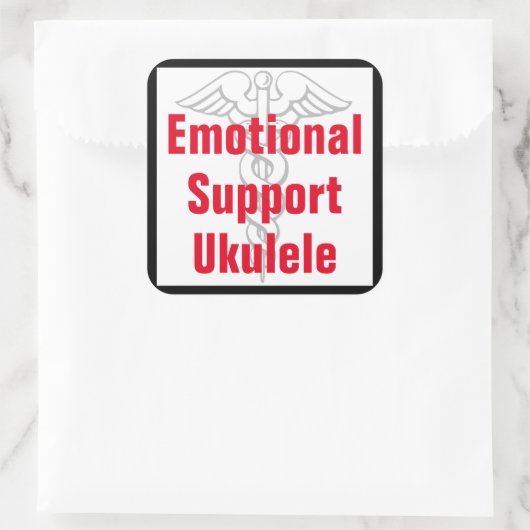 Emotionale Unterstützung Ukulele - Funny Sticker (Tasche)