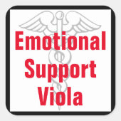 Emotionale Unterstützung Viola - Funny Sticker (Vorderseite)