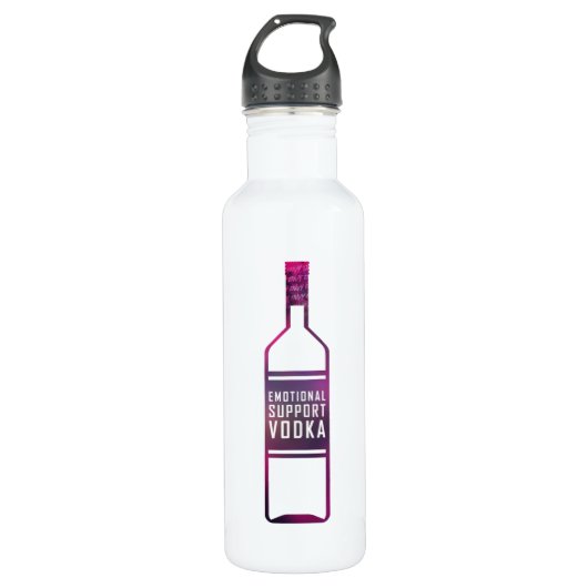 "Emotionale Unterstützung Vodka" Wasserflasche Edelstahlflasche (Vorderseite)