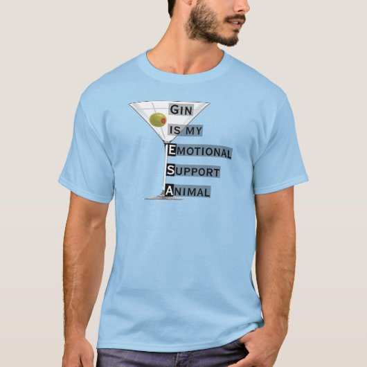 Emotionale Unterstützung von Tiergin T-Shirt (Vorderseite)