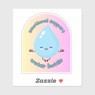 Emotionale Unterstützung Wasser Flasche Aufkleber