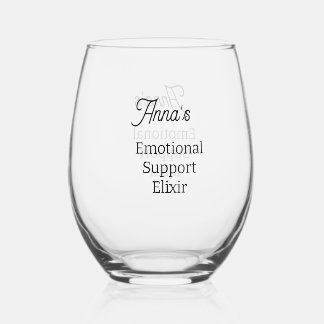 Emotionale Unterstützung Weinglas Ohne Stiel