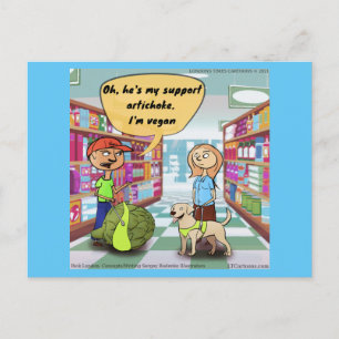 Emotionale Unterstützungsartischocke Rick London C Postkarte