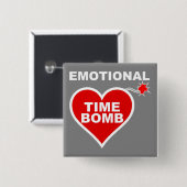 Emotionale Zeitbombe Funny Button Abzeichen Button (Vorne & Hinten)